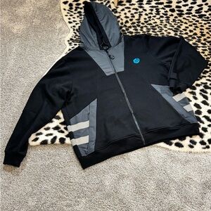 Cookies SF Black and Gray Zip-Up Hoodie 3XL